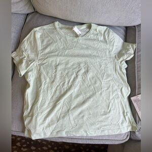NWT lululemon classic fit cotton blend tee size 8 mint color